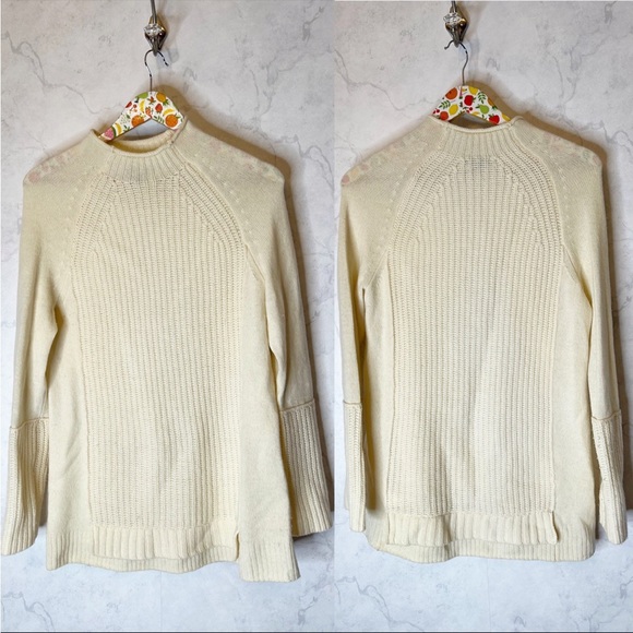 J. Crew Cream mockneck wool tunic sweater - Picture 1 of 6
